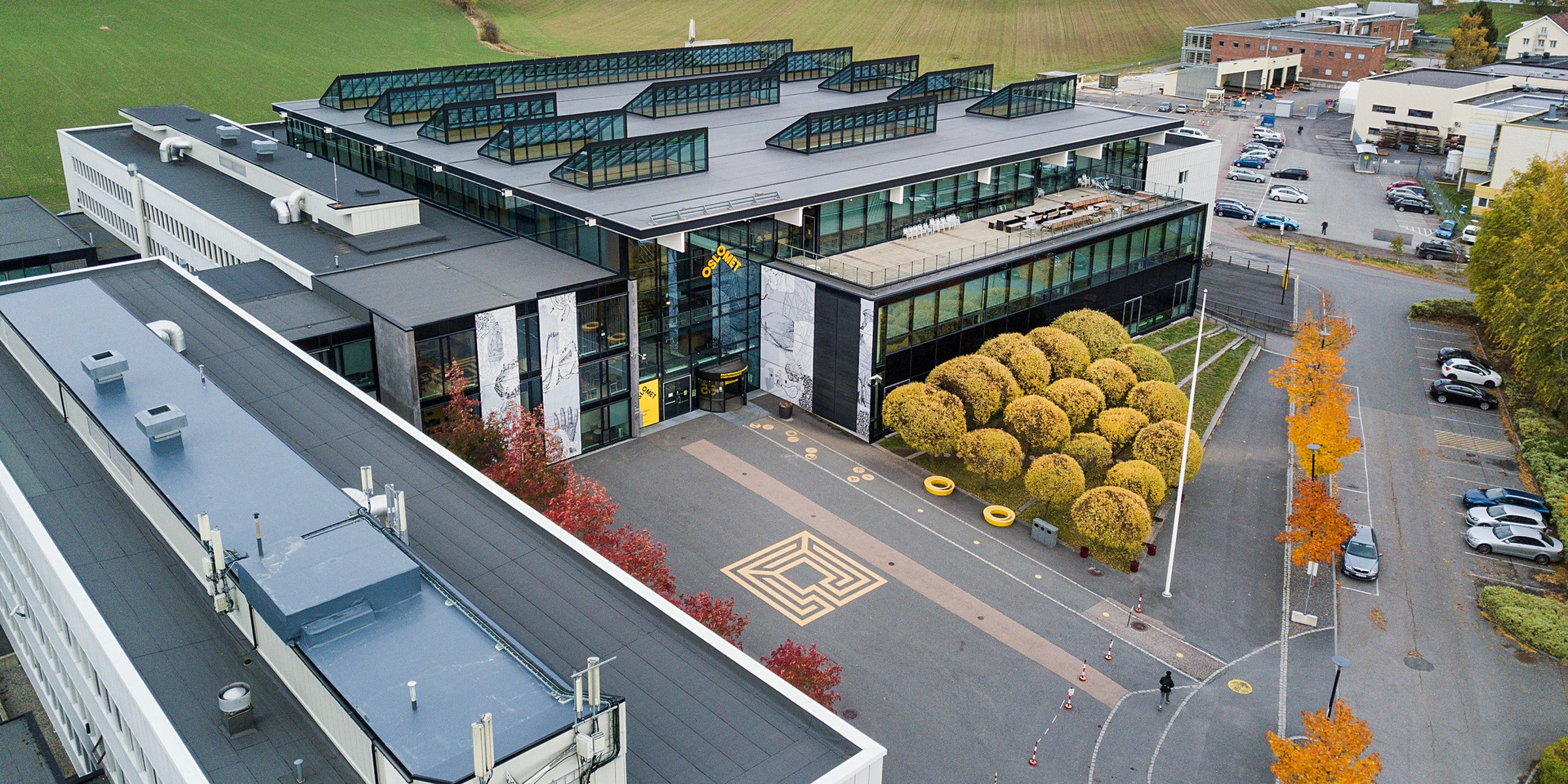 Foto av campus Kjeller.